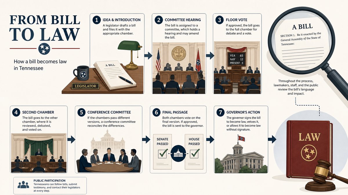 How a Bill Becomes a Tennessee Law—and How to Follow Its Changes