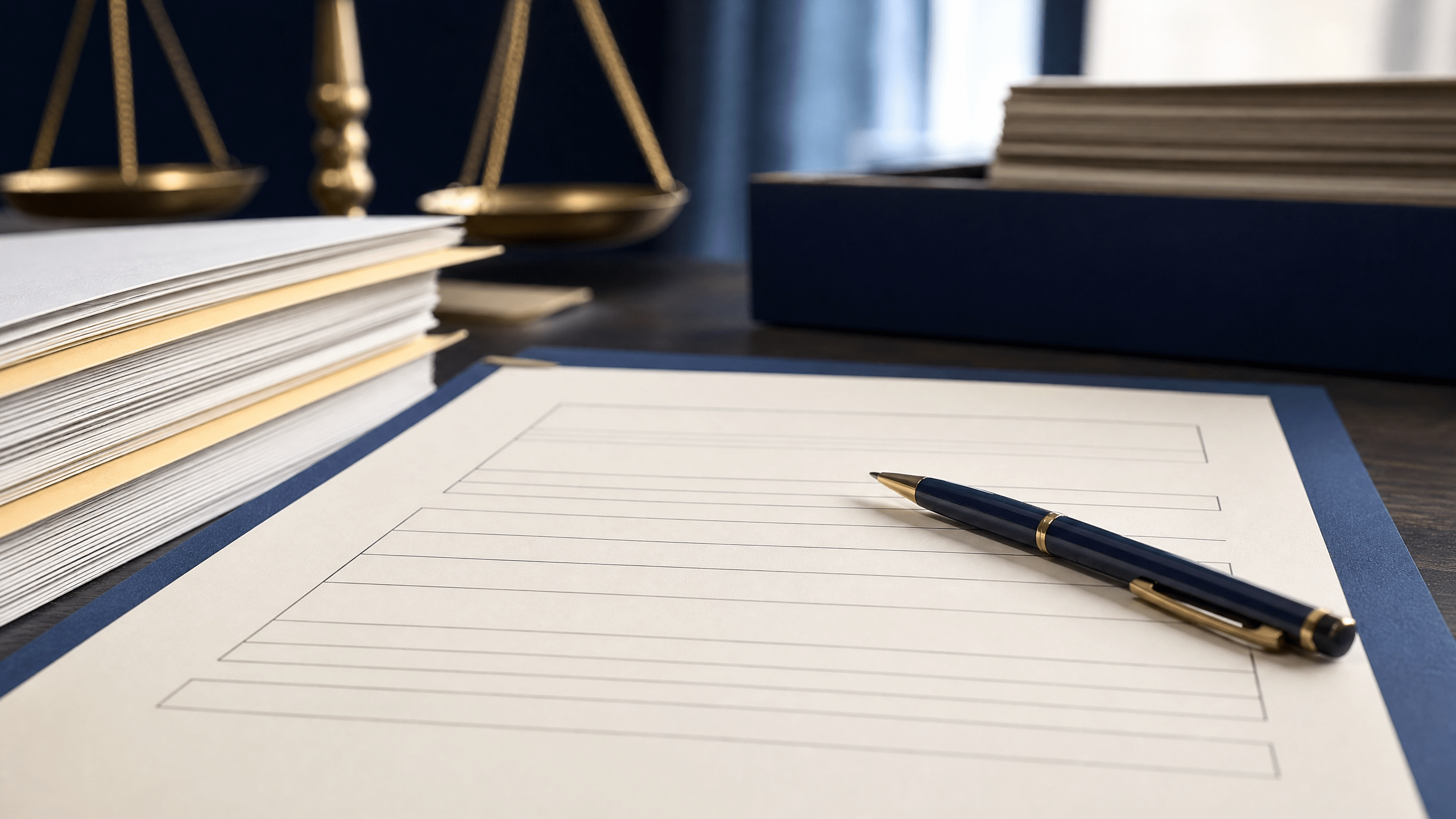 A pen resting on a blank formal request form, illustrating the administrative step of asking for camera access.
